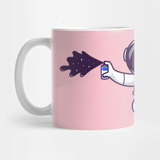 Cute Astronaut Spray With Space Cartoon Mug